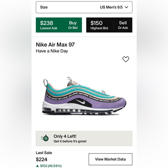 Nike Air Max 97 Men’s Size 9.5 Retail $170 - Picture 1 of 9